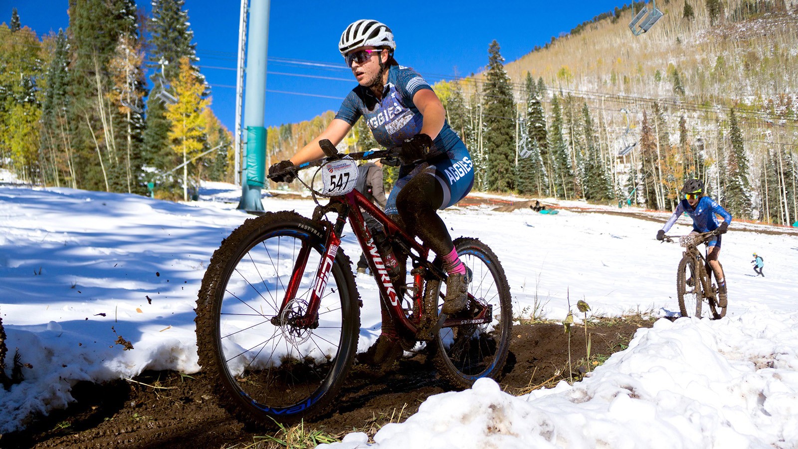 USU senior and club president Bailey Nielson on the trail.