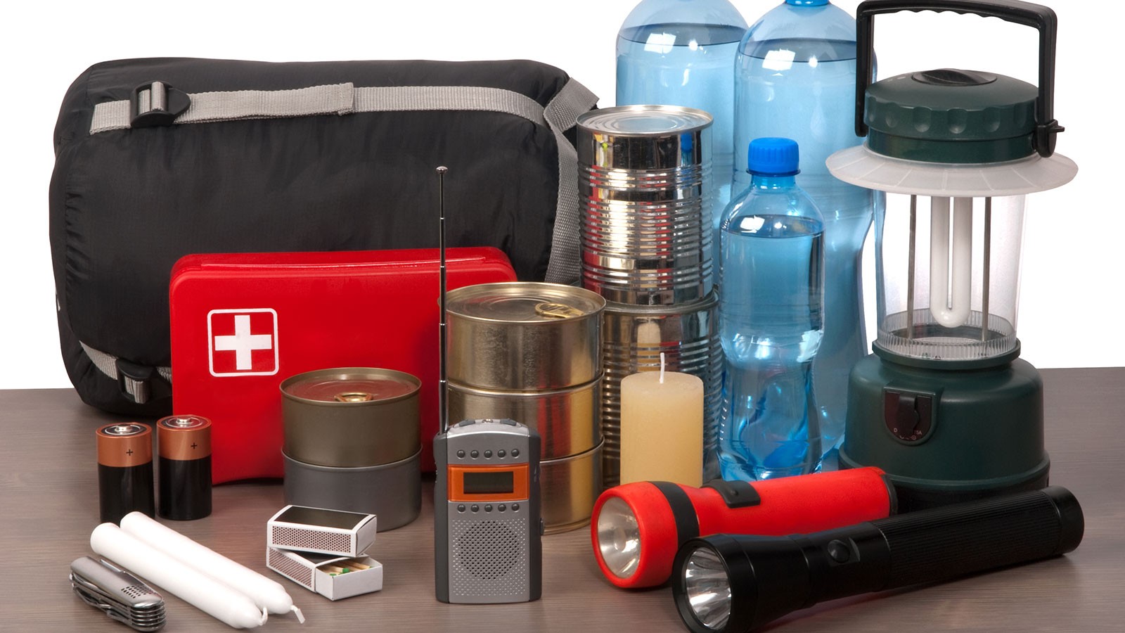 supplies for an emergency preparedness kit.