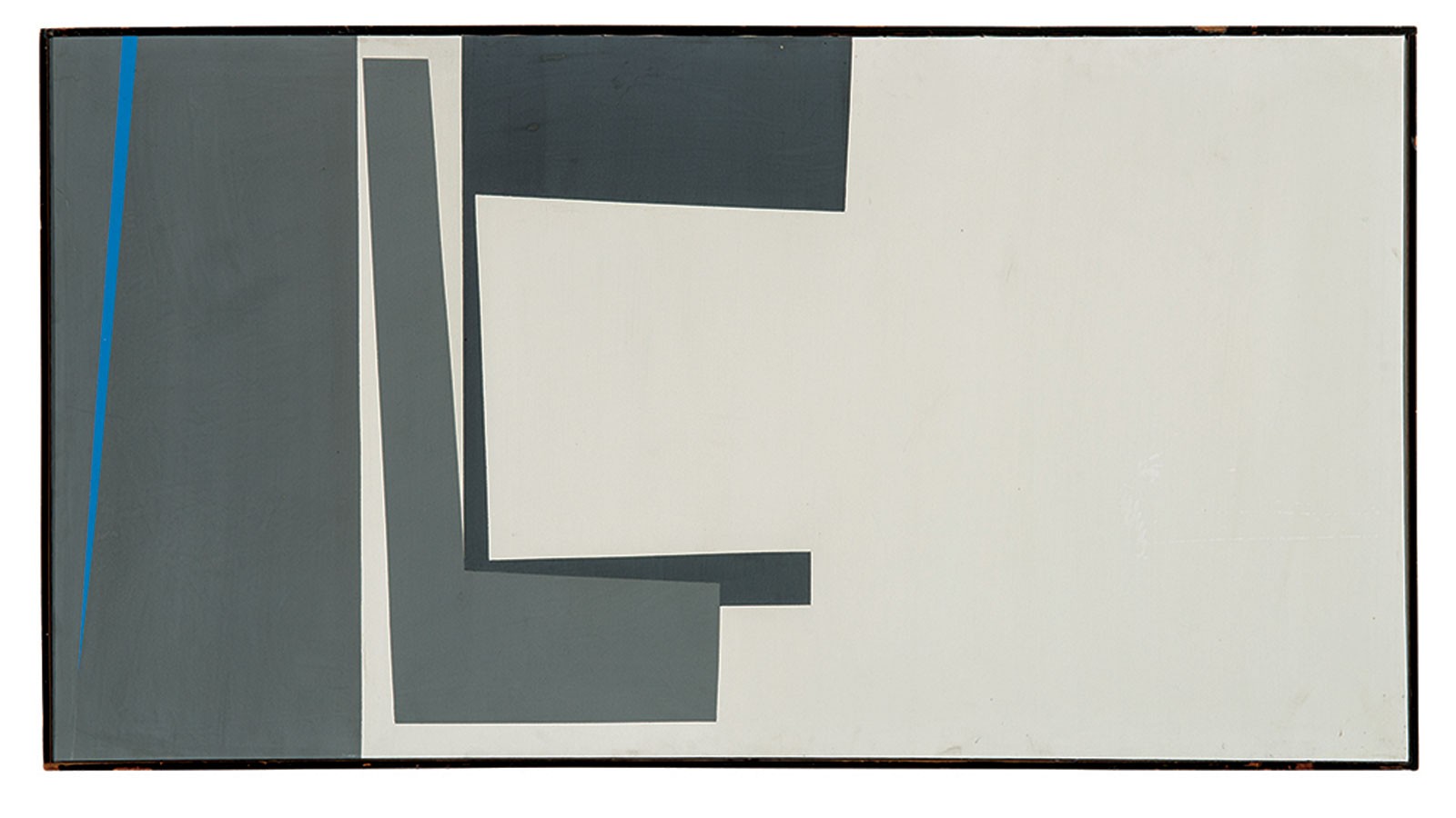 Abstract art with grey rectangles.