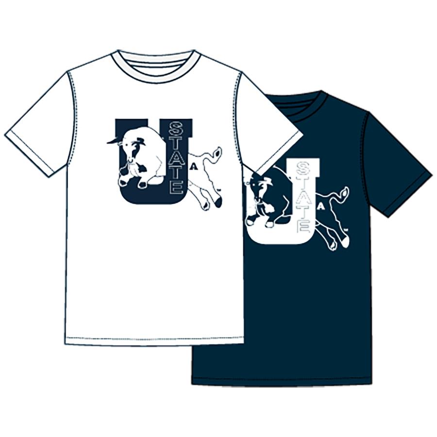 U-State White and Aggie Blue Apparel
