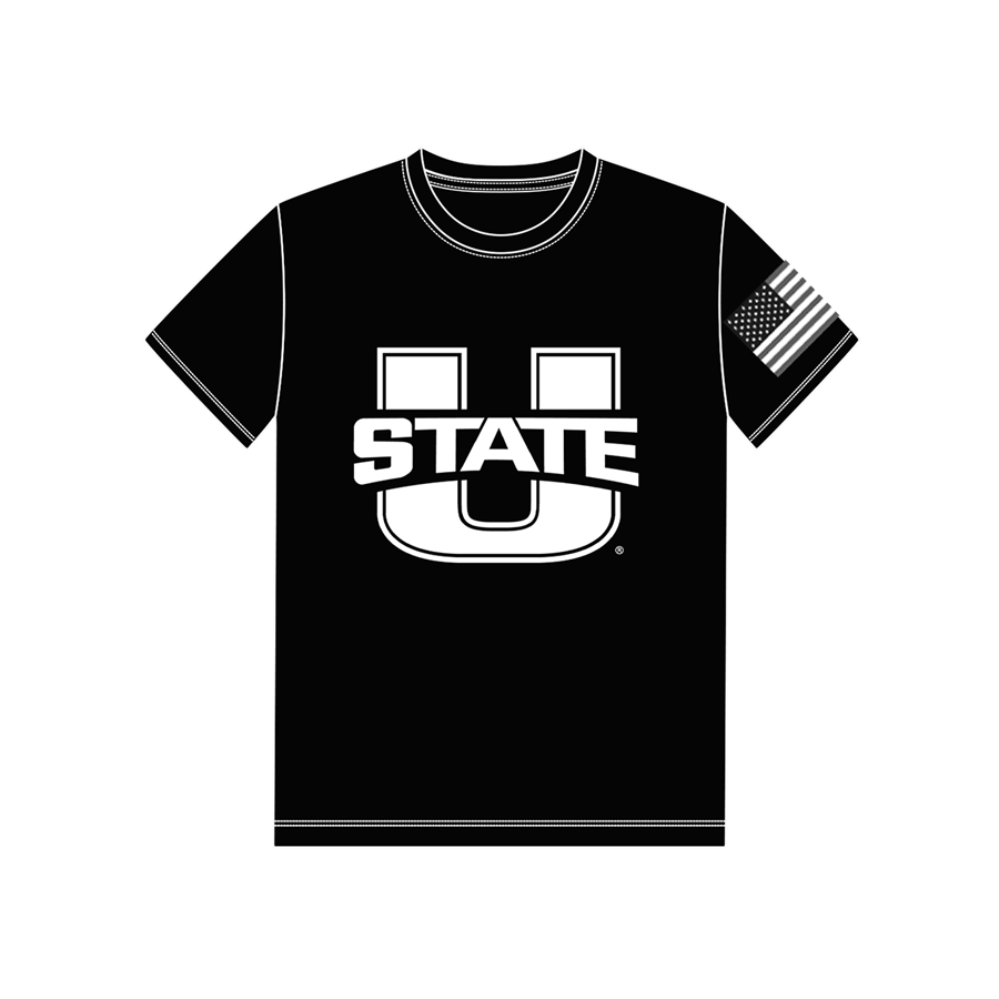 U-State Black Apparel with US Flag