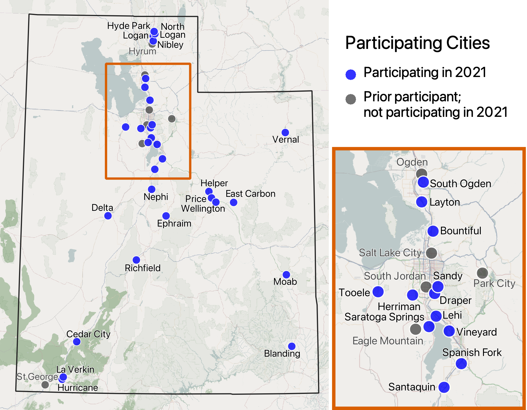 Map of Wellbeing Project Study Sites