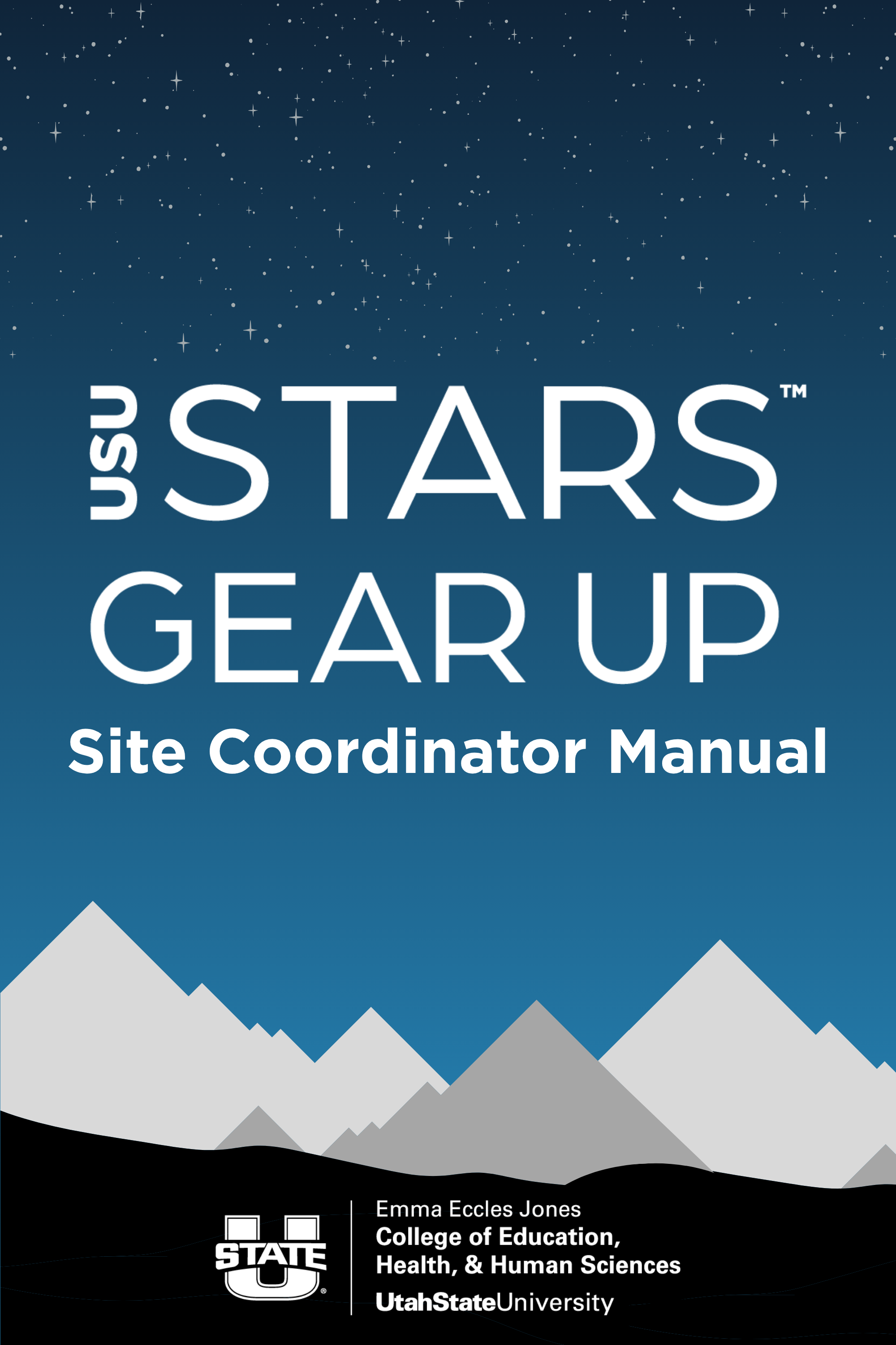 blue cover with stars and mountains