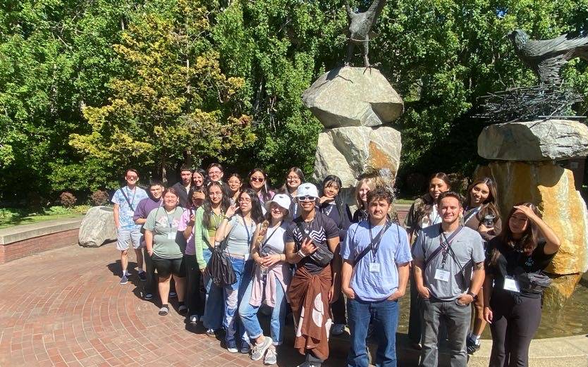students on an outdoor tour