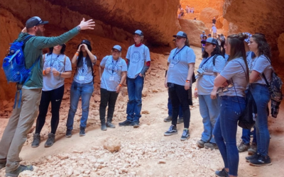 Students in a Slot Canyon at Geo Science Camp