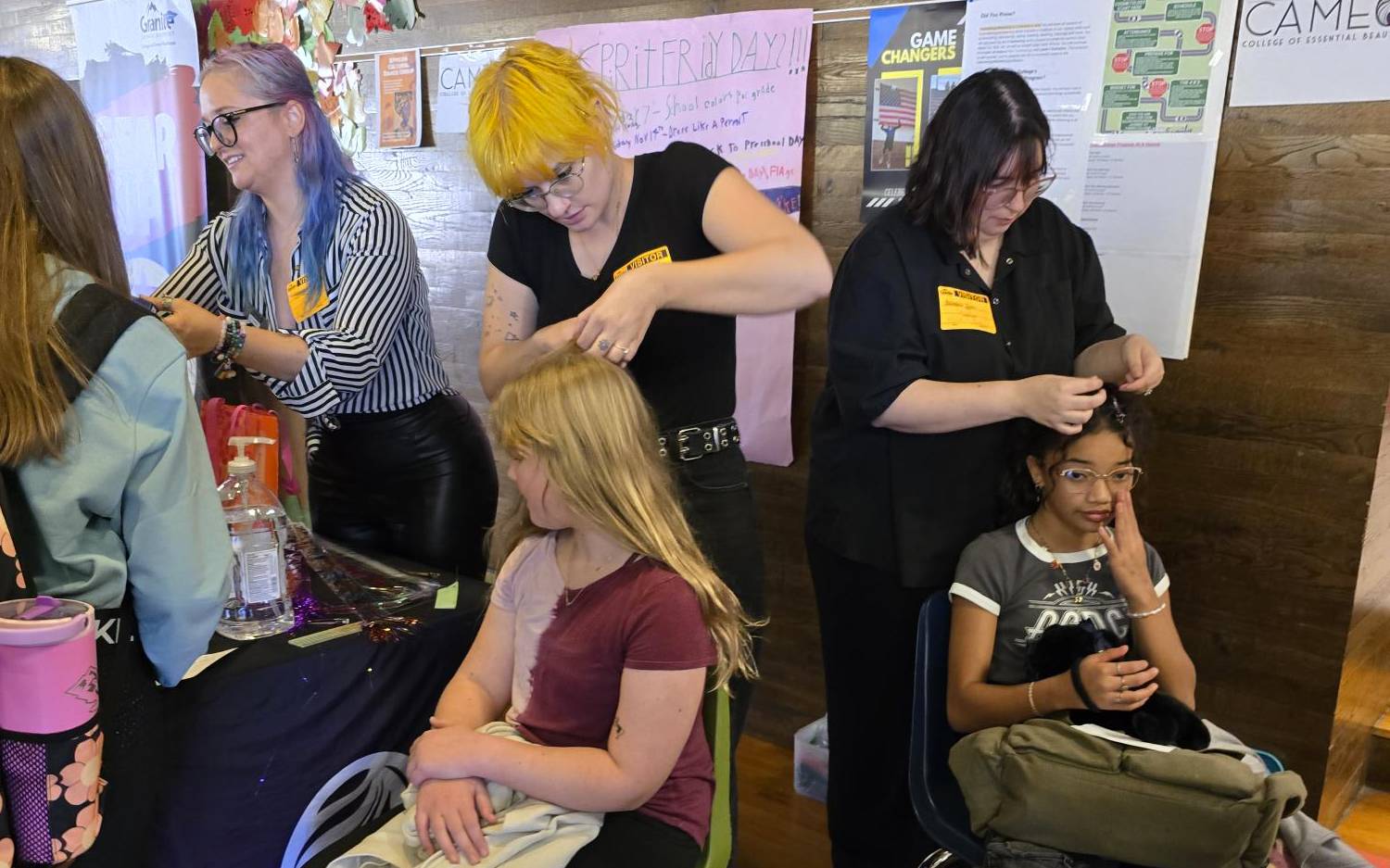 stylists showing techniques