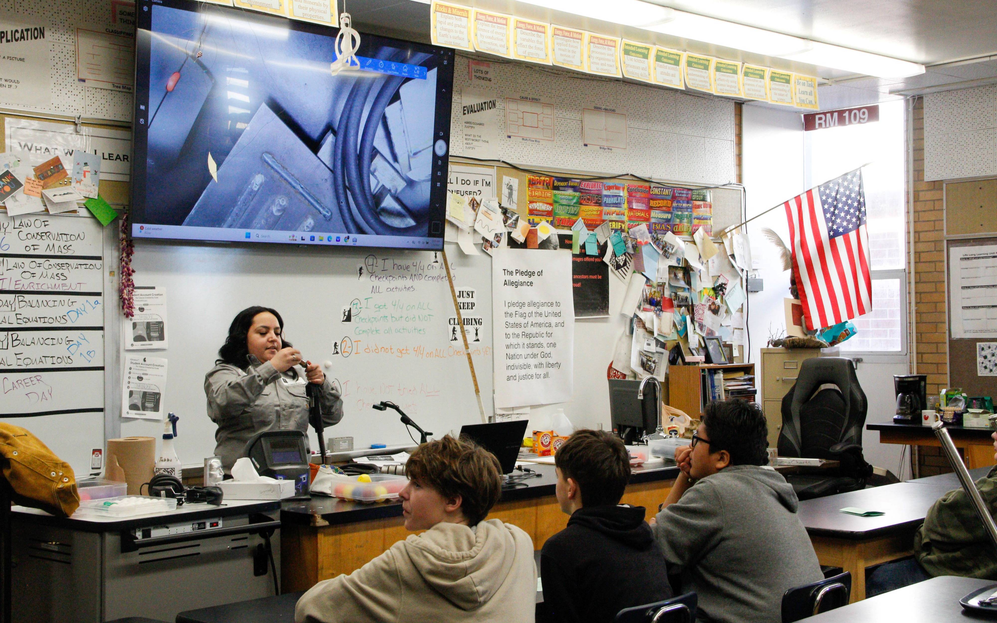 Corona shares welding skills