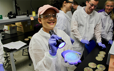 GEAR UP students at U.S.U's CRISPR lab.