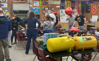 Teachers in a classroom.