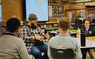 Carlos trains Granite staff members.