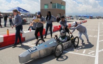 High school graduates from the USU STARS GEAR UP program participate in Greenpower.