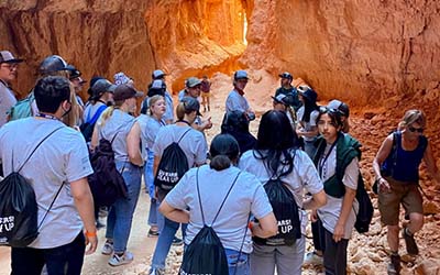 Students at Geoscience Camp exploring southern Utah.
