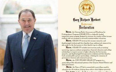 Governor Declares GEAR UP Week in Utah