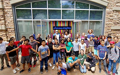 48 students visited a sustainable art exhibit called dreamscapes