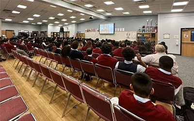 American Prep Academy students learning about Student Success Agency.