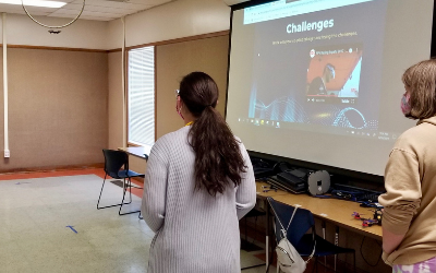 GEAR UP students learn about drones and other technology in the classroom heavy Ed Tech Camp.
