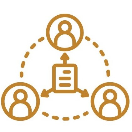 icon people around a document